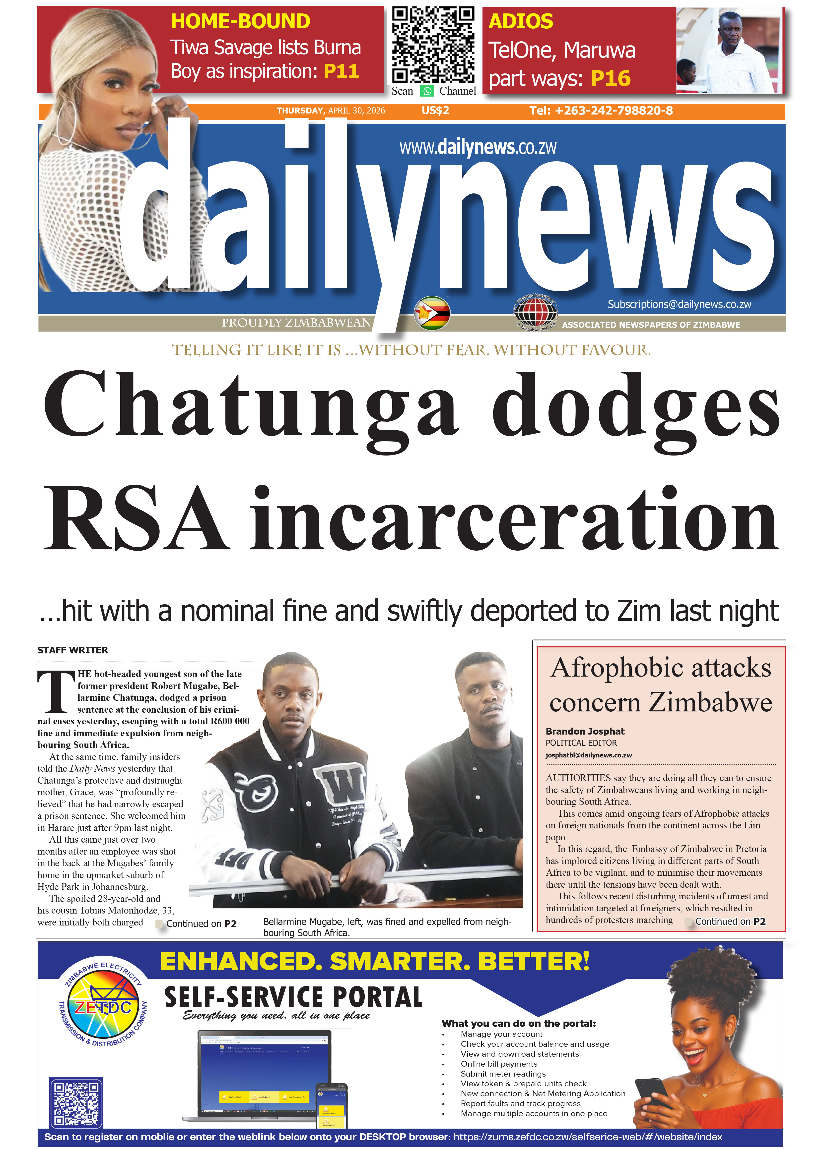 Thursday 30 April 2026